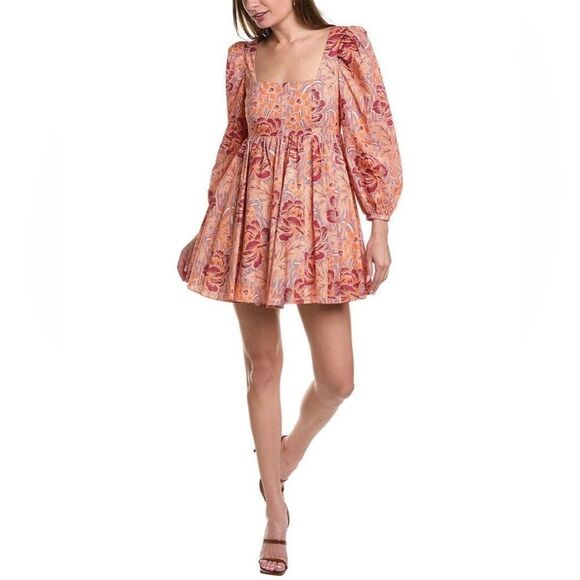 LIKELY Mini dress empire waist pockets Bishop Sleeves - Picture 3 of 15